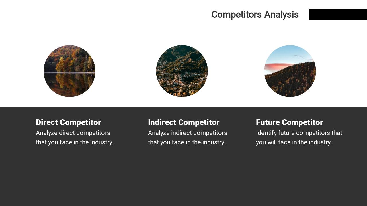 自然风光背景竞品分析英文PPT模板-Competitors Analysis