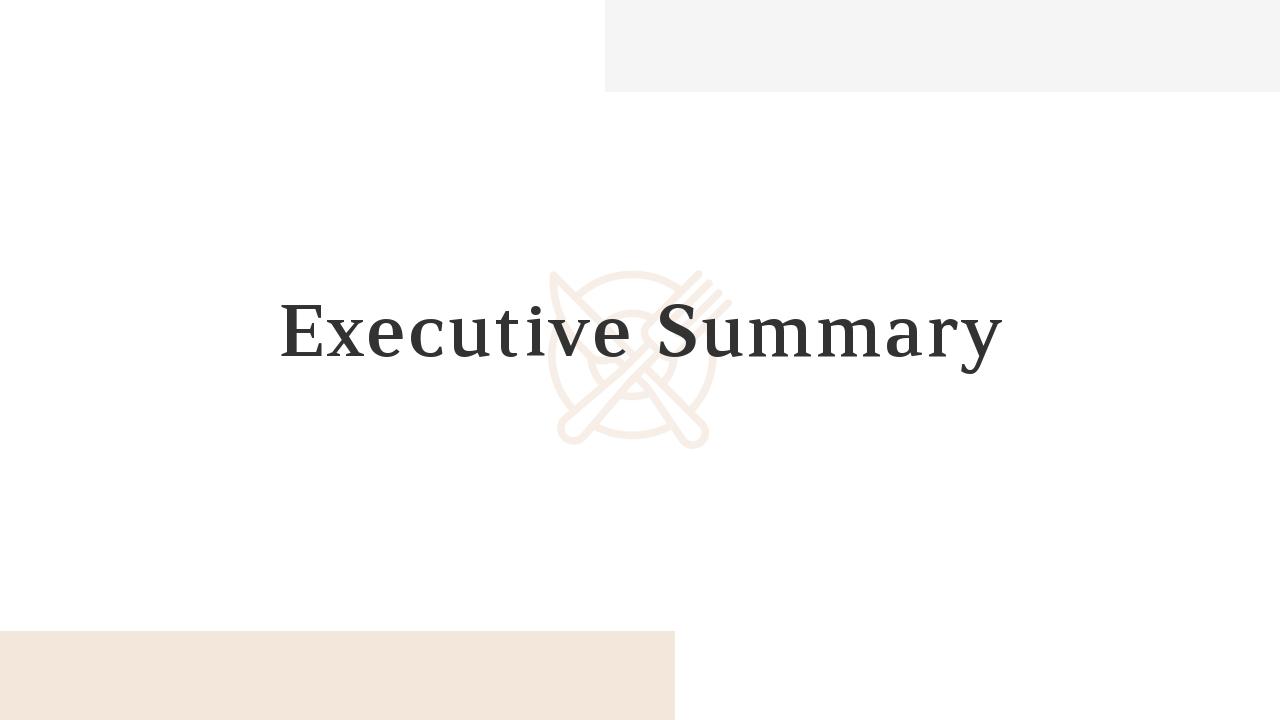 餐饮甜品饮料商业计划书PPT-Executive Summary