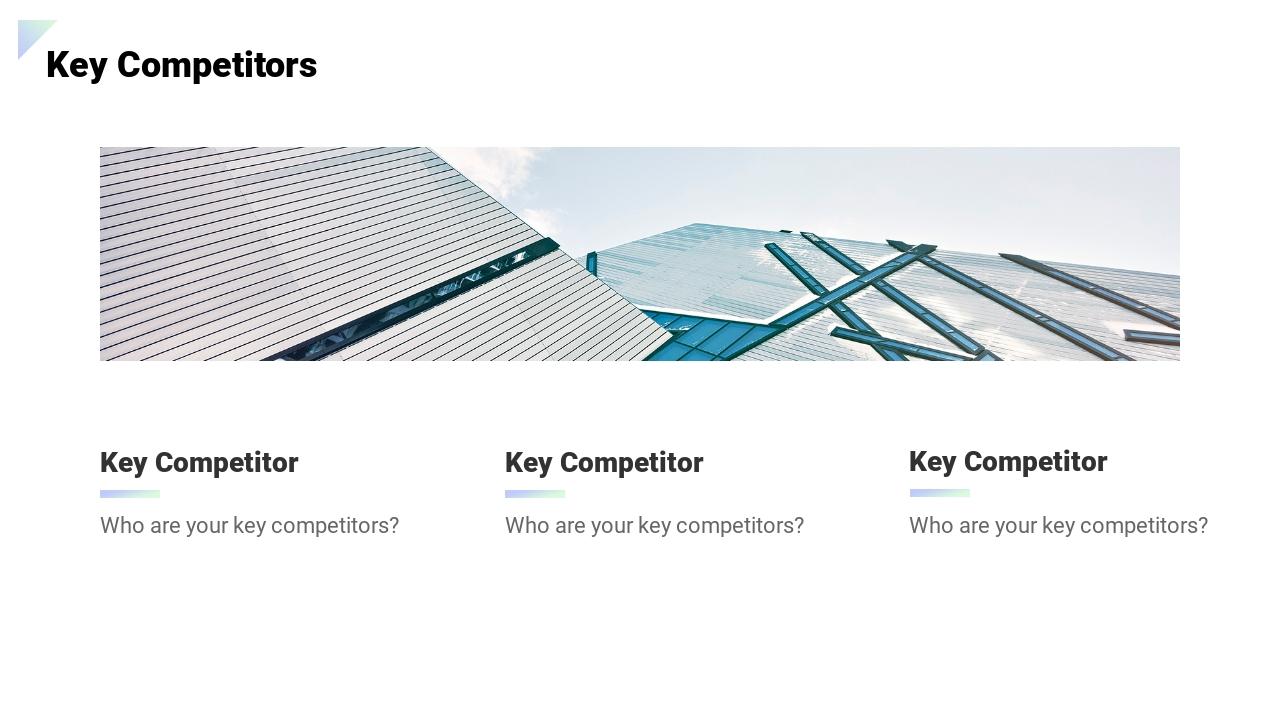 人工智能项目融资路演商业计划书PPT-Key Competitors