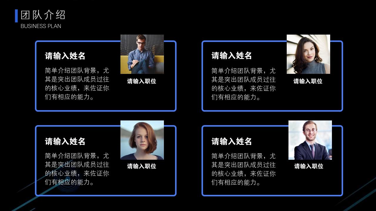 小家电网店项目商业计划书模板-团队介绍