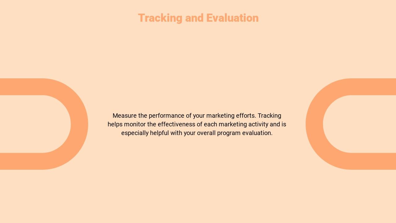 橙灰欧美风市场营销方案英文PPT模板-Tracking and Evaluation
