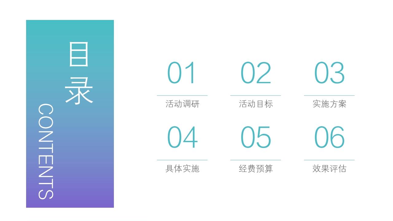 世界卫生日活动宣传策划PPT模板-目录