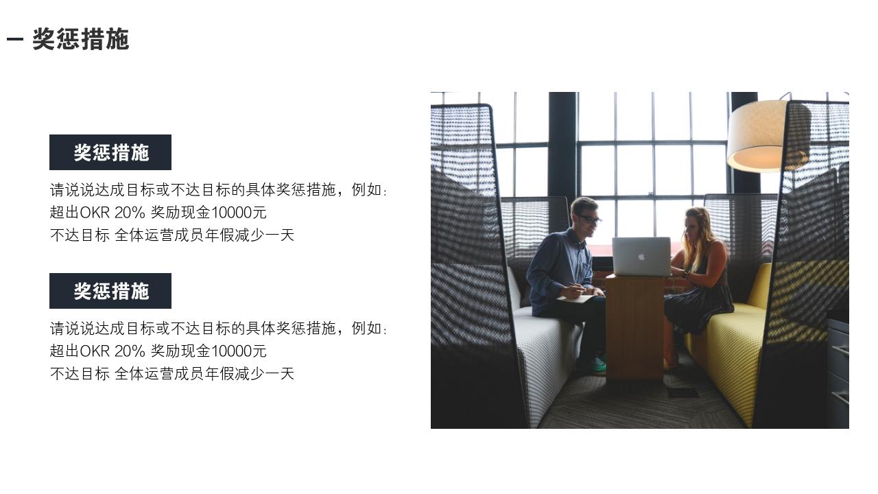 欧美极简通用项目运营方案PPT模版-奖惩措施<br>