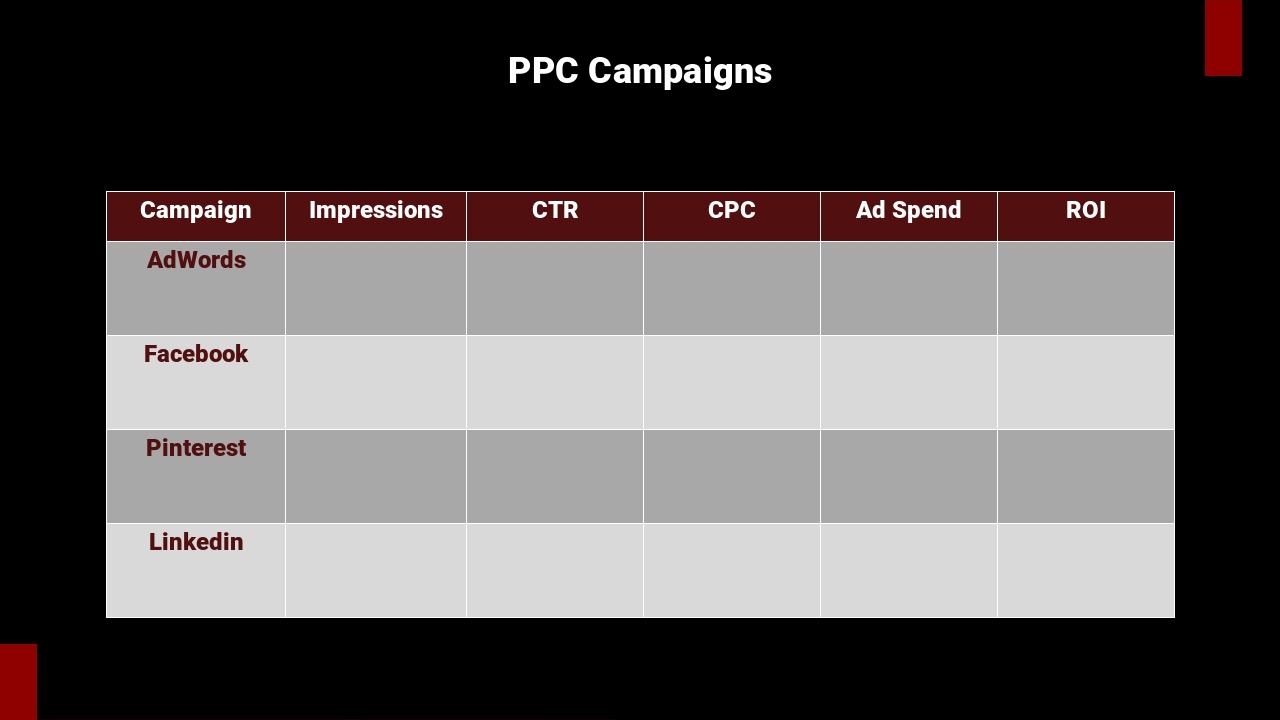 流体渐变市场运营结案分析报告ppt-PPC Campaigns