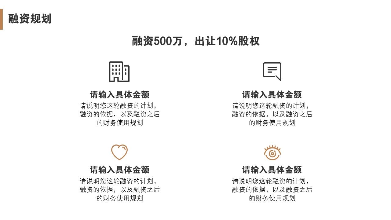 互联网股份制商业计划书模板-融资规划