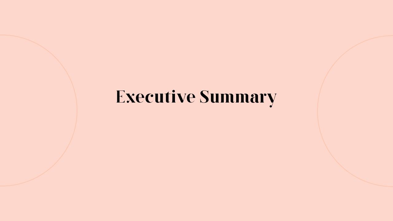 粉色温馨家纺家居用品促销方案-Executive Summary