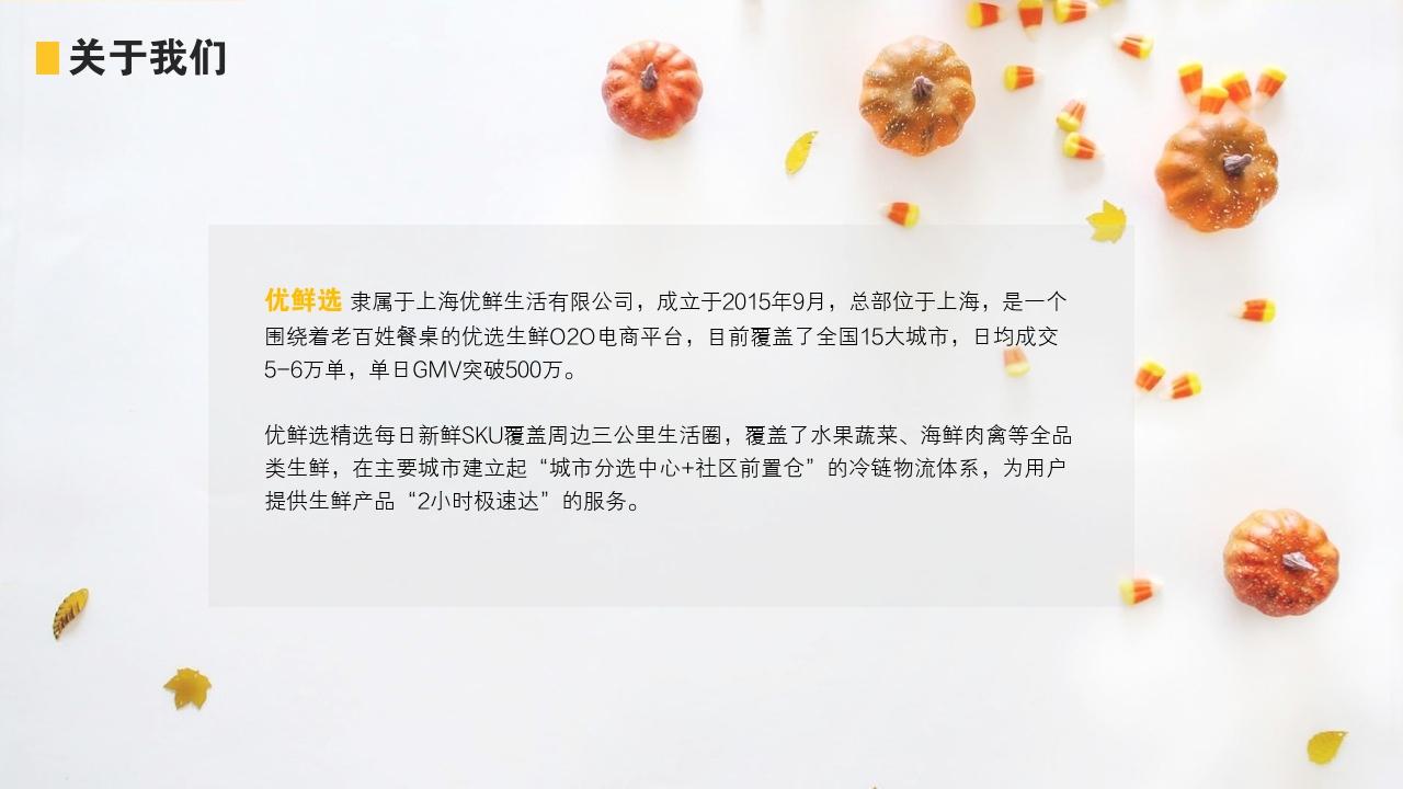 优鲜选生鲜电商平台商业计划书-关于我们
