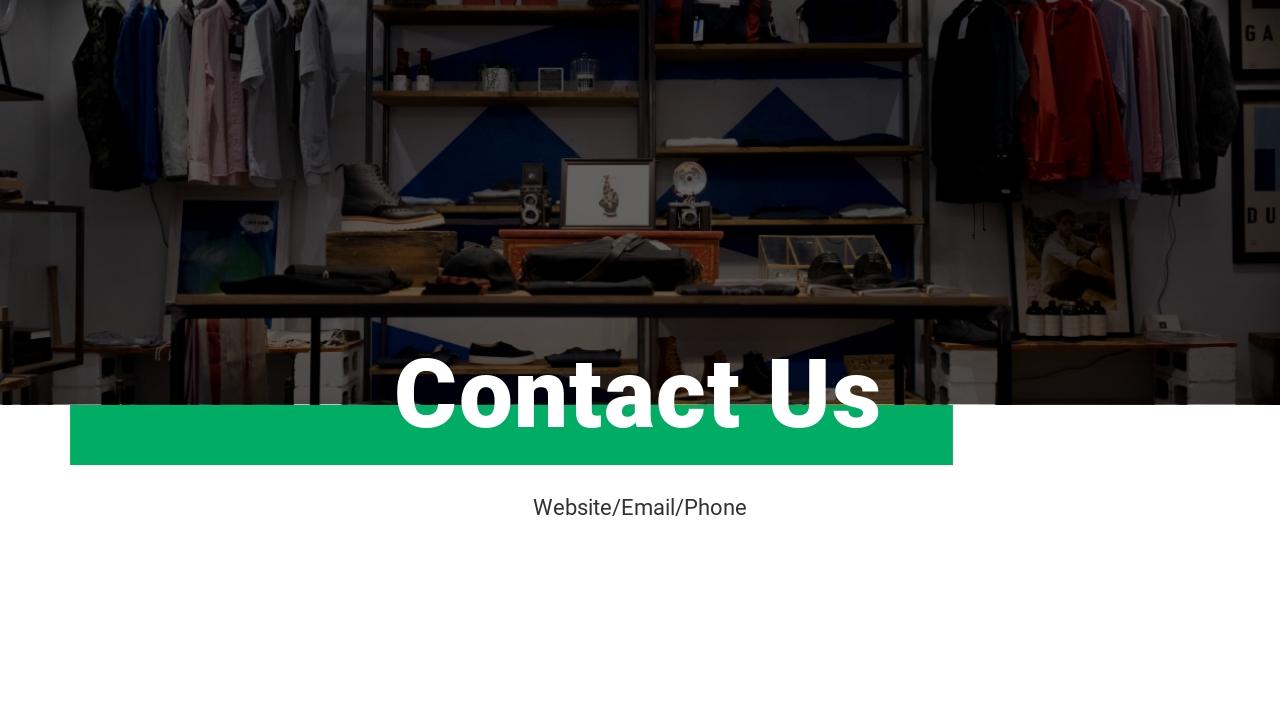 奢侈品电商商业计划书PPT模板-Contact Us