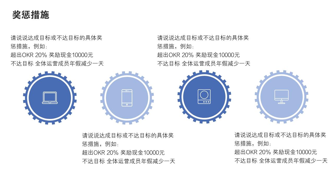 蓝色大气项目运营方案PPT模版-奖惩措施<br>