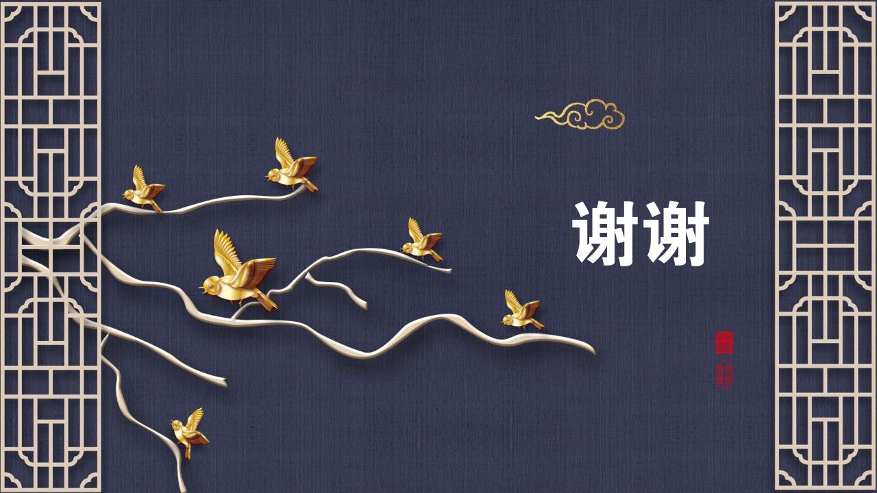中国风地产广告课程要点PPT模版-谢谢