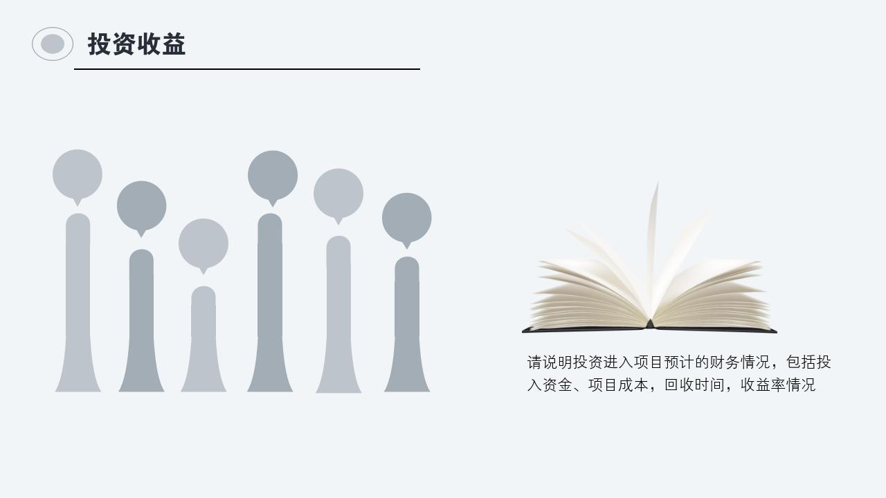 灰白商务项目可行性研究PPT模版-投资收益
