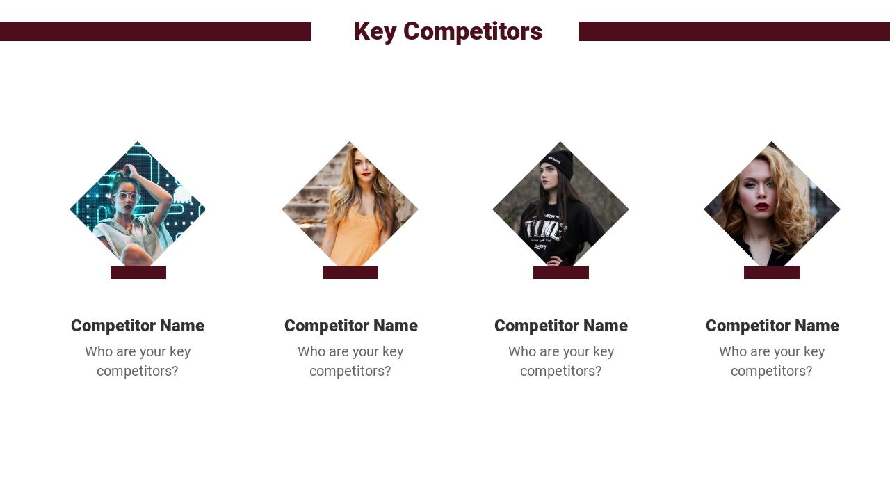 餐饮行业路演融资商业计划书英文PPT模板-Key Competitors