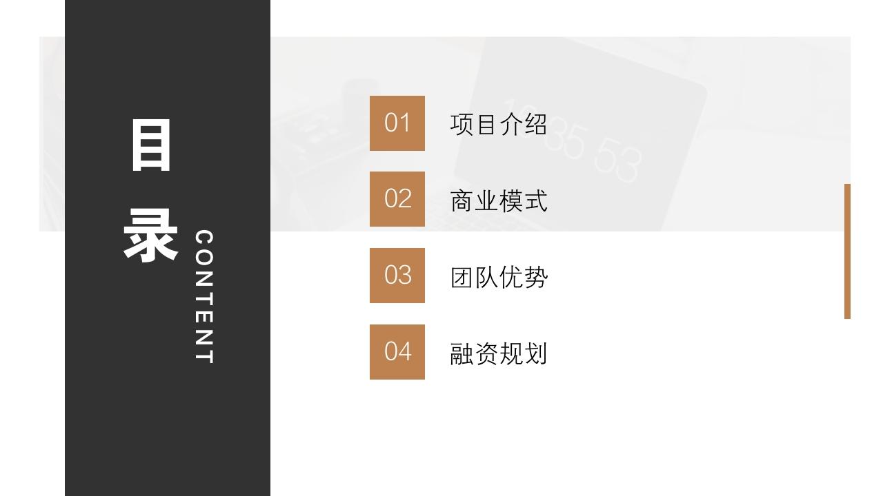互联网股份制商业计划书模板-目录