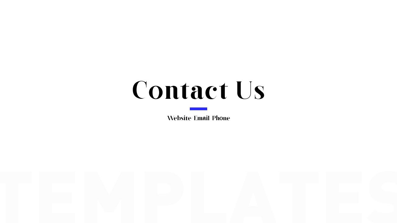 互联网平台商业计划书PPT模板-Contact Us