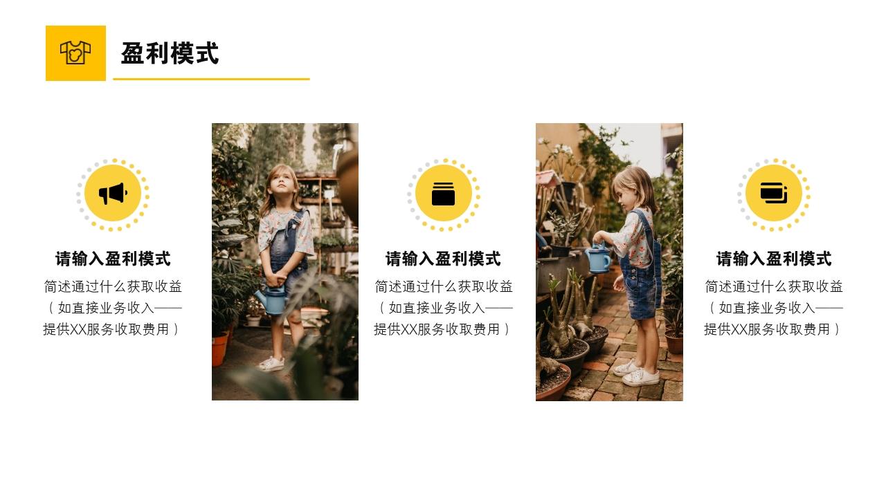 服装儿童教育童装商业计划书-盈利模式