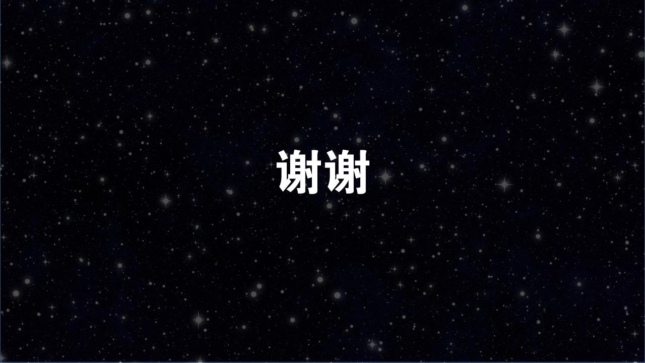 黑白星空项目可行性研究PPT模版-谢谢