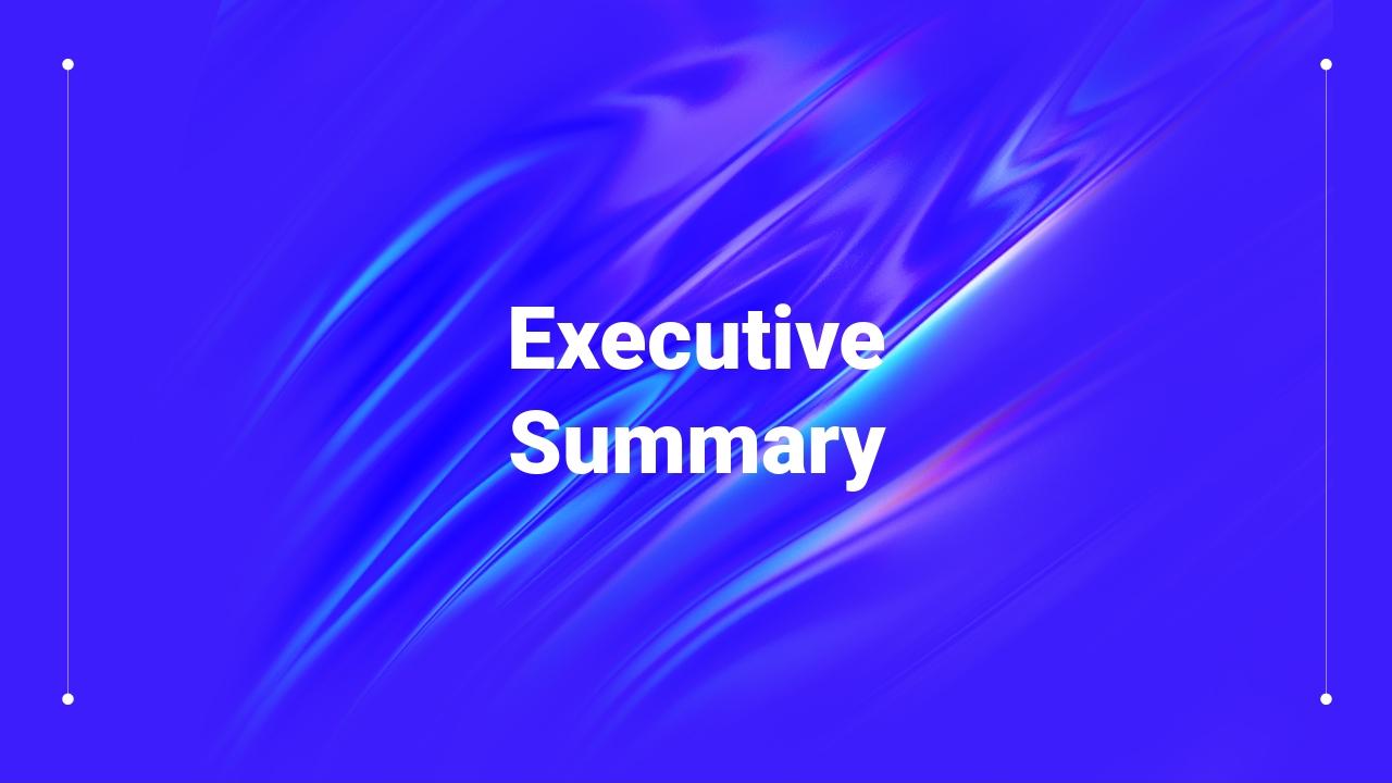 蓝色渐变市场营销方案英文PPT模板-Executive Summary