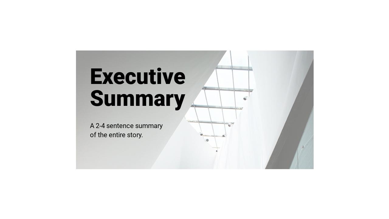 蓝色大气商务竞品分析PPT-Executive Summary
