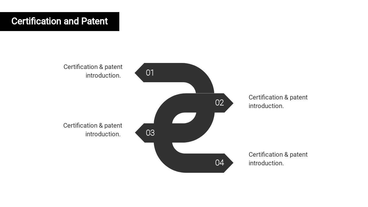 互联网企业介绍英文PPT模板-Certification and Patent