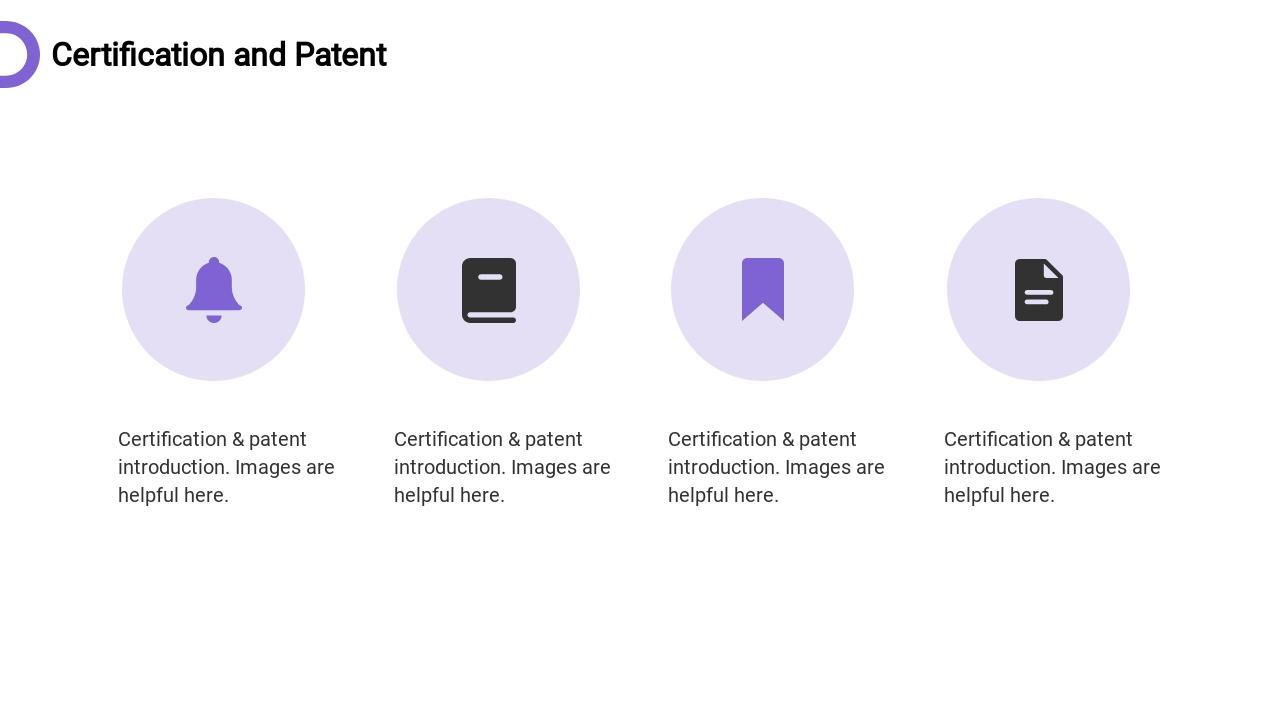 科技企业介绍产品发布会招商方案PPT-Certification and Patent<br>