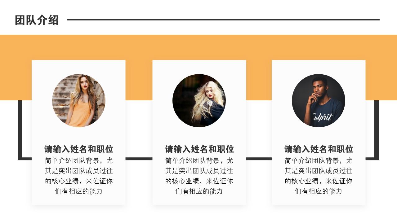 互联网线上教育公司项目商业计划书模版-团队介绍